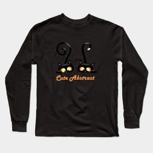 Cute Abstract One Two Three American Cat Kitty Long Sleeve T-Shirt